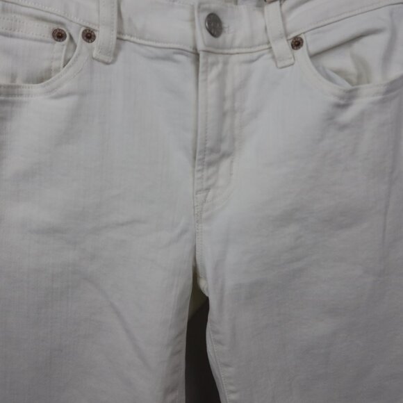 J. Crew Stretch White Denim Skinny Jeans Size 27/30 - Picture 4 of 10